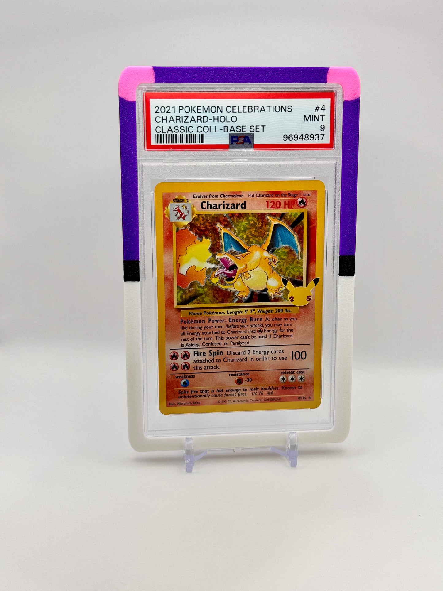 3D Printed Master Ball PSA Card Bumper – PLA Graded Card Protector for Pokémon Slabs