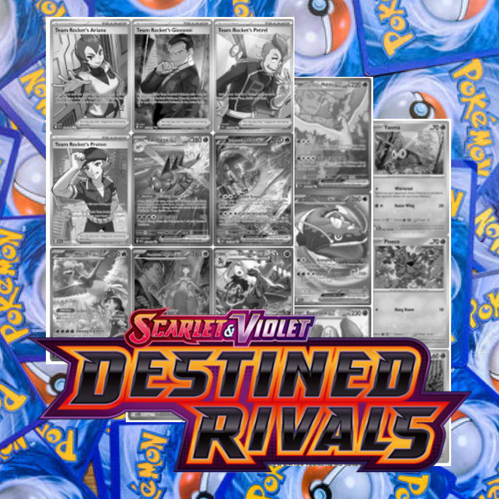 Destined Rivals Master Set (Grayscale Placeholders + Holofoil & Reverse) and Complete Set Tracker – Scarlet and Violet Expansion