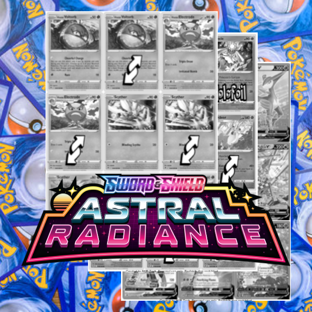 SWSH10 - Astral Radiance & Trainer Gallery Master Set Tracker (Includes Grayscale Card Placeholders + Holofoil and Reverse Indicators) Digital Download