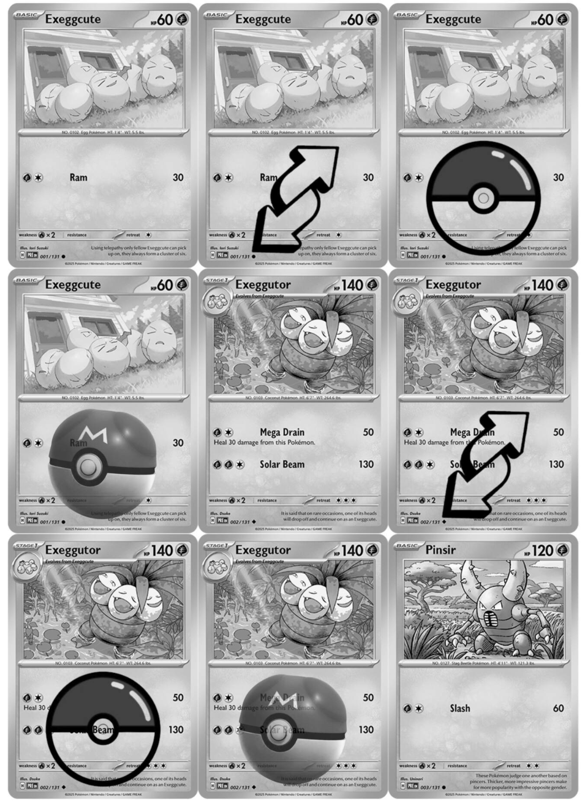SV08.5 - Prismatic Evolutions Master Set Tracker (Includes Grayscale Card Placeholders + Holofoil & Reverse Indicators) - Scarlet and Violet Digital Download