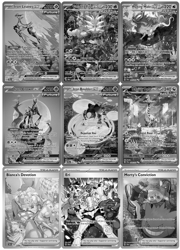 SV05 - Temporal Forces Master Set Tracker (Includes Grayscale Card Placeholders + Holofoil & Reverse Indicators) - Scarlet and Violet Expansion Digital Download