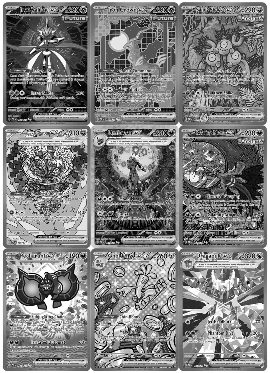 SV08.5 - Prismatic Evolutions Master Set Tracker (Includes Grayscale Card Placeholders + Holofoil & Reverse Indicators) - Scarlet and Violet Digital Download