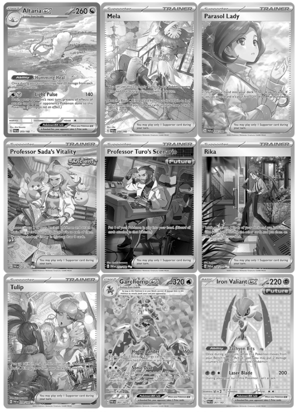 SV04 - Paradox Rift Master Set Tracker (Includes Grayscale Card Placeholders + Holofoil & Reverse Indicators) - Scarlet and Violet Expansion Digital Download