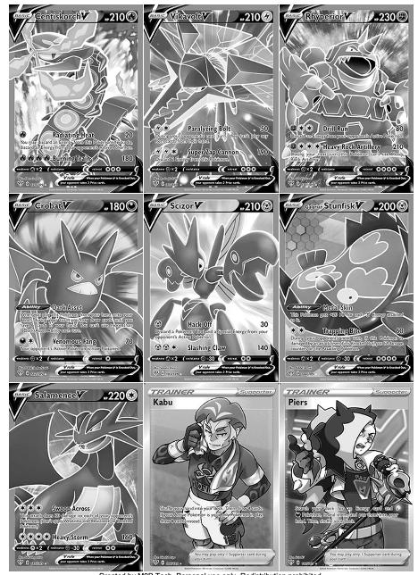 SWSH03 - Sword and Shield - Darkness Ablaze Master Set Tracker (Includes Grayscale Card Placeholders + Holofoil and Reverse Indicators) Digital Download