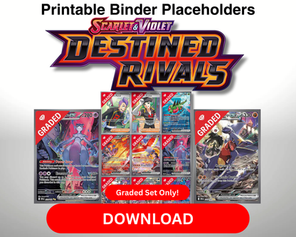 SV10 - Destined Rivals Master Set (Grayscale Placeholders + Holofoil & Reverse) and Complete Set Tracker – Scarlet and Violet Expansion