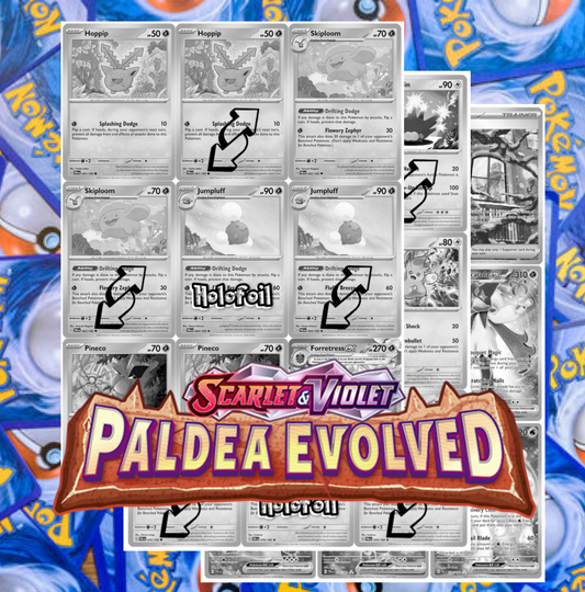 SV02 - Paldea Evolved Master Set Tracker (Includes Grayscale Card Placeholders + Holofoil & Reverse Indicators) - Scarlet and Violet Expansion Digital Download