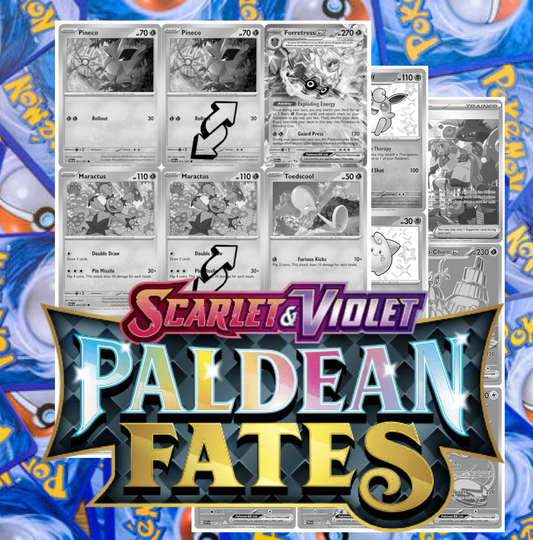 SV04.5 - Paldean Fates Master Set Tracker (Includes Grayscale Card Placeholders + Holofoil & Reverse Indicators) - Scarlet and Violet Expansion Digital Download