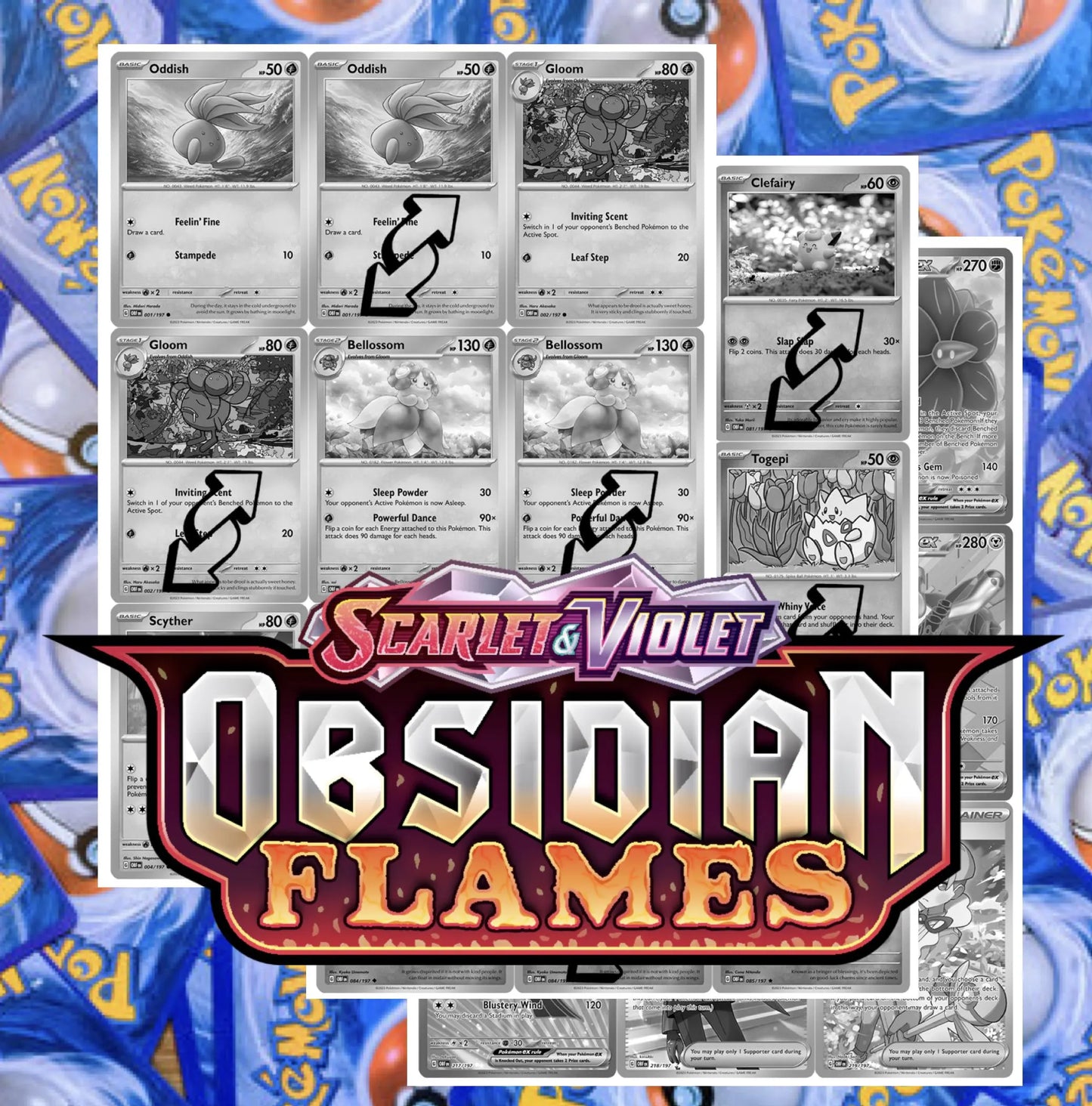 SV03 - Obsidian Flames Master Set Tracker (Includes Grayscale Card Placeholders + Holofoil & Reverse Indicators) - Scarlet and Violet Expansion Digital Download