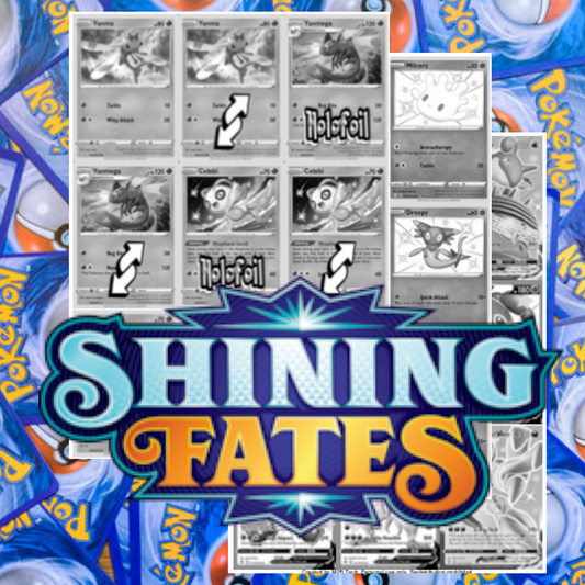 SWSH04.5 - Sword and Shield - Shining Fates & Shiny Vault Master Set Tracker (Includes Grayscale Card Placeholders + Holofoil and Reverse Indicators) Digital Download