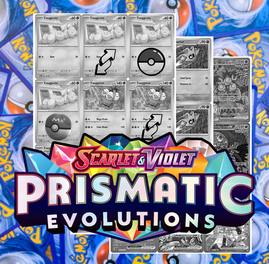 SV08.5 - Prismatic Evolutions Master Set Tracker (Includes Grayscale Card Placeholders + Holofoil & Reverse Indicators) - Scarlet and Violet Digital Download