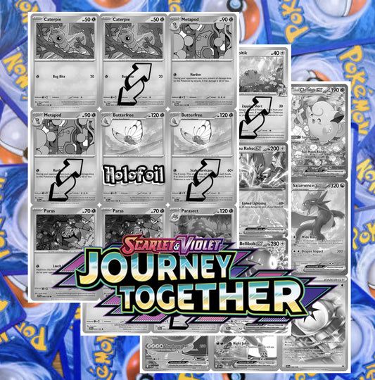 SV09 - Journey Together Master Set Tracker (Includes Grayscale Card Placeholders + Holofoil & Reverse Indicators) - Scarlet and Violet Expansion Digital Download