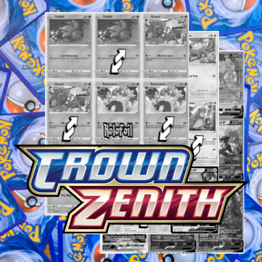 SWSH12.5 - Crown Zenith & Galarian Gallery Master Set Tracker (Includes Grayscale Card Placeholders + Holofoil and Reverse Indicators) Digital Download