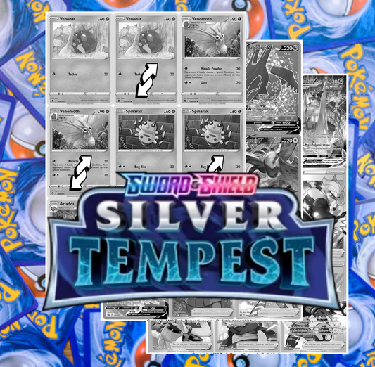SWSH12 - Silver Tempest & Trainer Gallery Master Set Tracker (Includes Grayscale Card Placeholders + Holofoil and Reverse Indicators) Digital Download