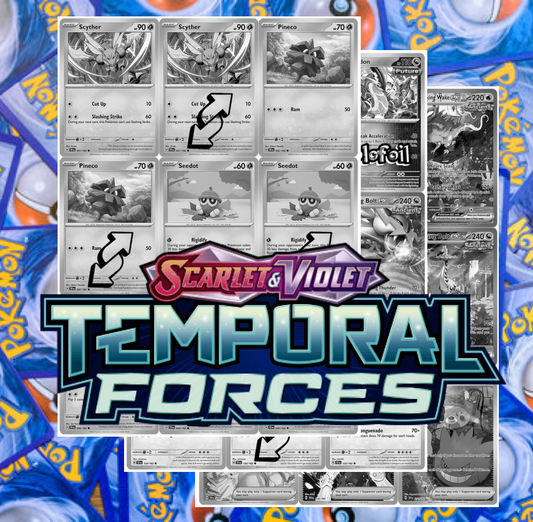 SV05 - Temporal Forces Master Set Tracker (Includes Grayscale Card Placeholders + Holofoil & Reverse Indicators) - Scarlet and Violet Expansion Digital Download