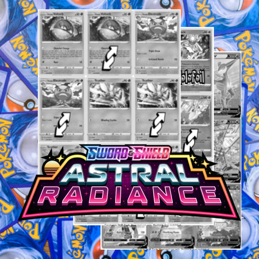 SWSH10 - Astral Radiance & Trainer Gallery Master Set Tracker (Includes Grayscale Card Placeholders + Holofoil and Reverse Indicators) Digital Download