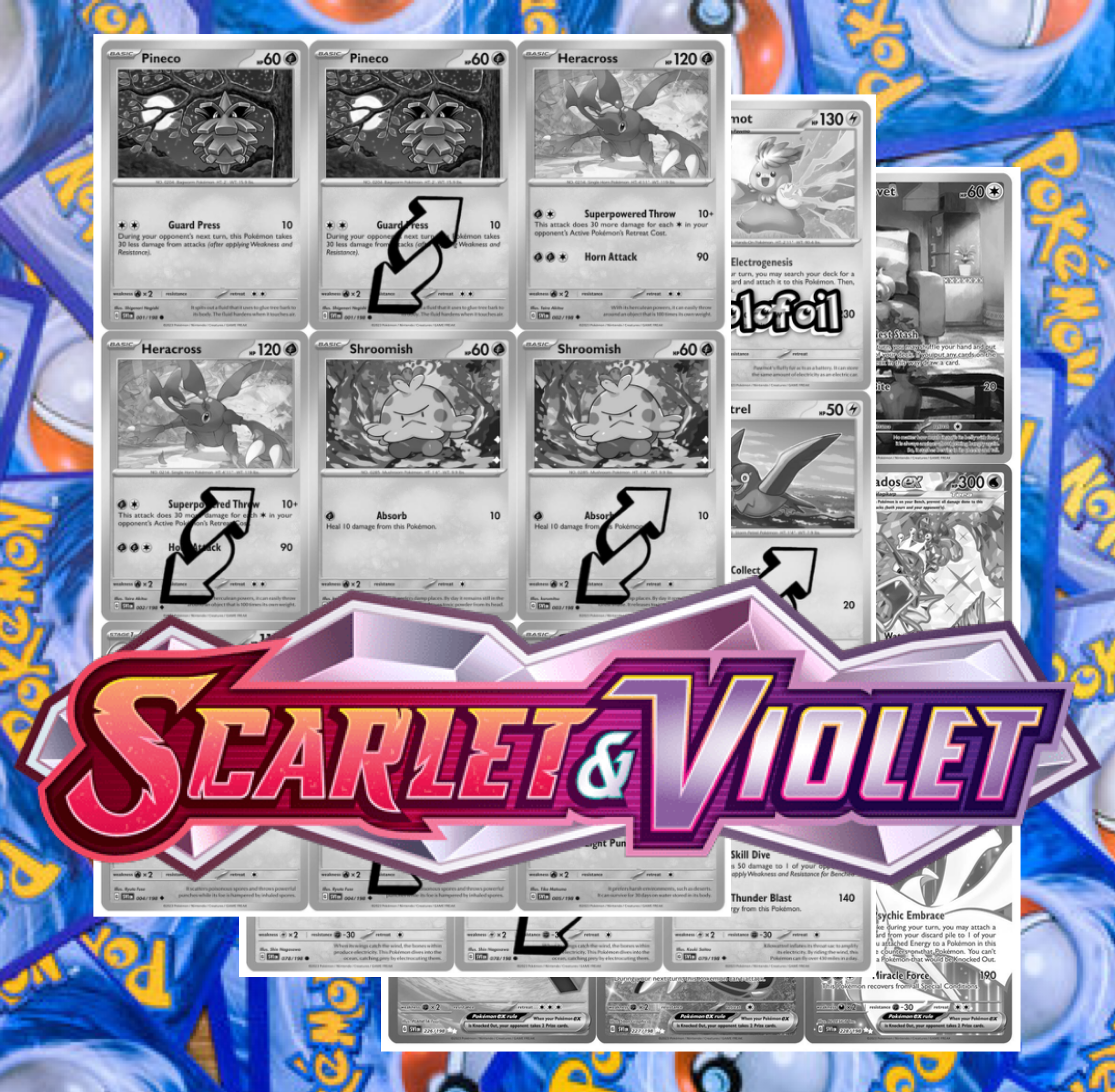 SV01 - Scarlet and Violet Base Set Master Set Tracker (Includes Graysc ...