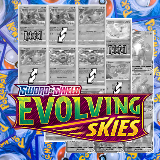 SWSH07 - Sword and Shield - Evolving Skies Master Set Tracker (Includes Grayscale Card Placeholders + Holofoil and Reverse Indicators) Digital Download
