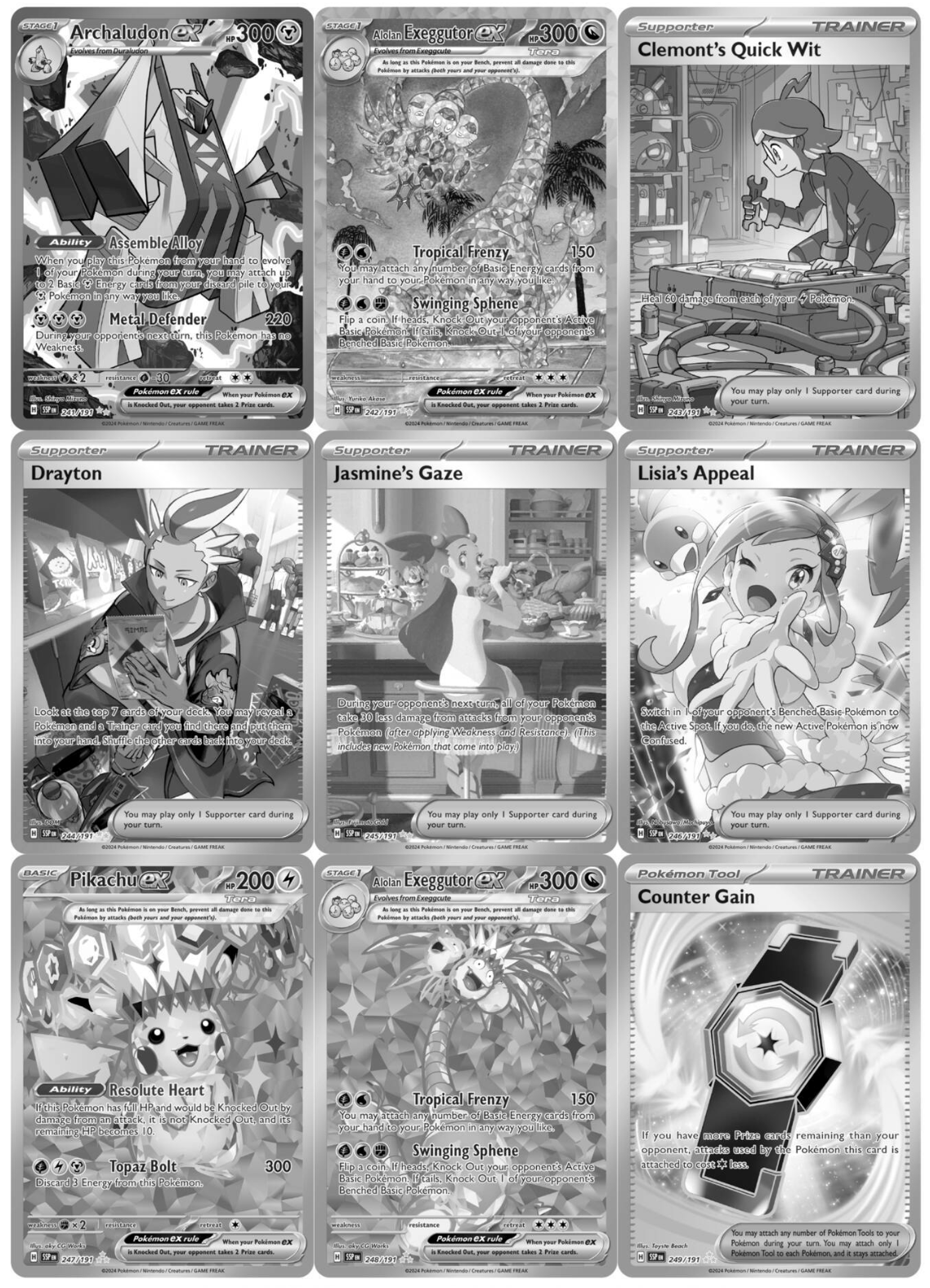 SV08 - Surging Sparks Master Set Tracker (Includes Grayscale Card Placeholders + Holofoil & Reverse Indicators) - Scarlet and Violet Expansion Digital Download