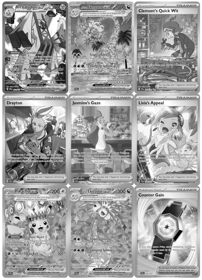 SV08 - Surging Sparks Master Set Tracker (Includes Grayscale Card Placeholders + Holofoil & Reverse Indicators) - Scarlet and Violet Expansion Digital Download