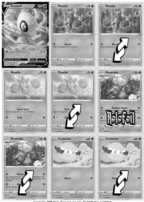 SWSH01 - Sword and Shield Base Set Master Set Tracker (Includes Grayscale Card Placeholders + Holofoil and Reverse Indicators) Digital Download