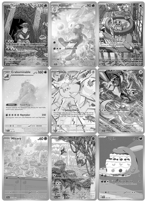 SV07 - Stellar Crown Master Set Tracker (Includes Grayscale Card Placeholders + Holofoil & Reverse Indicators) - Scarlet and Violet Expansion Digital Download